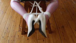 www.naughtynina.net - Pink Sissy Maid Horsetied thumbnail